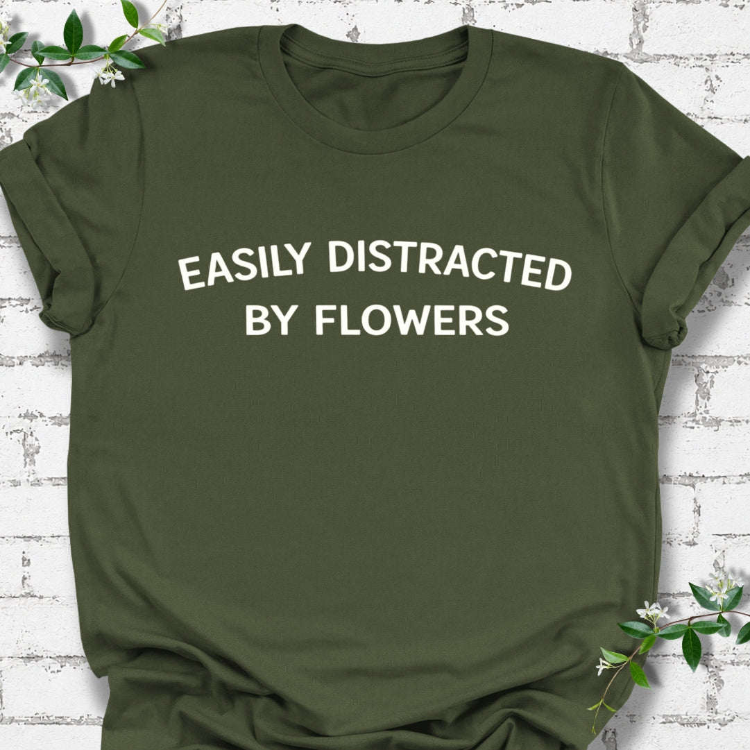 Easily Distracted By Flowers Lightweight Tee