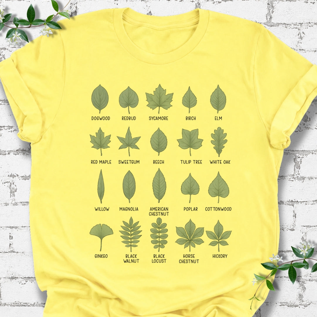 Deciduous Leaf Names Lightweight Tee