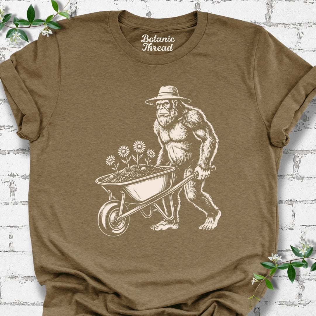 Bigfoot With Wheelbarrow Lightweight Tee