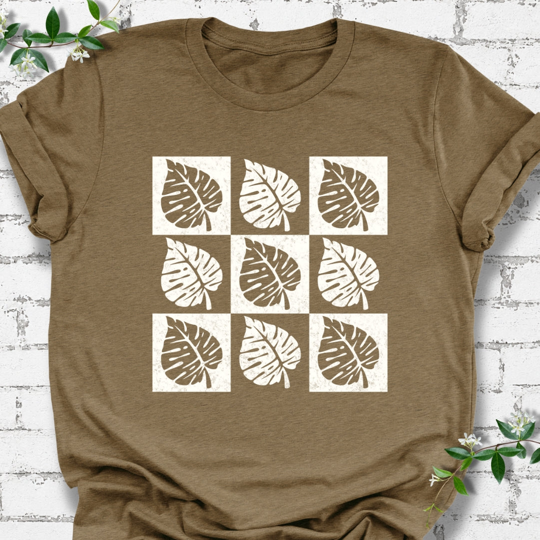 Monstera Checkerboard Lightweight Tee