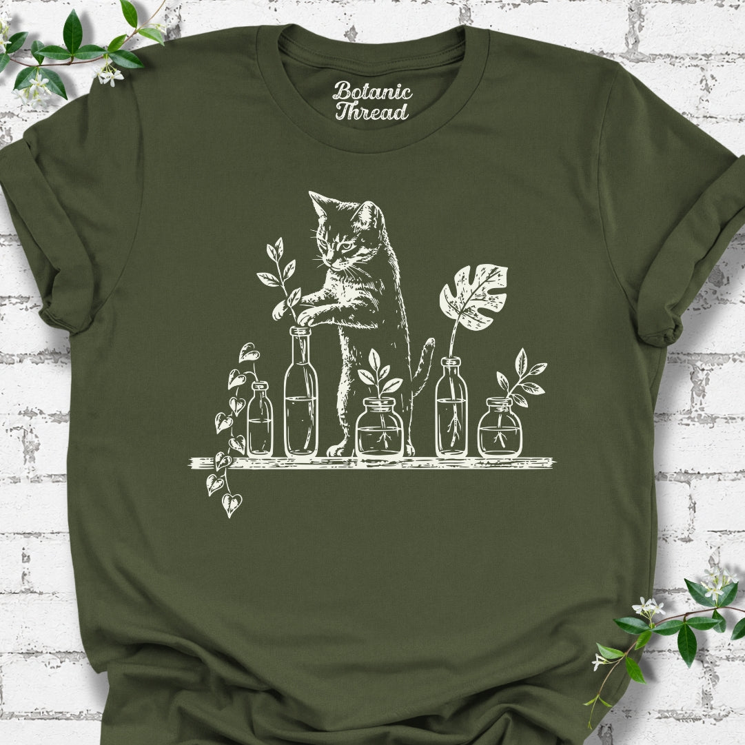 Cat Rooting Cuttings Lightweight Tee