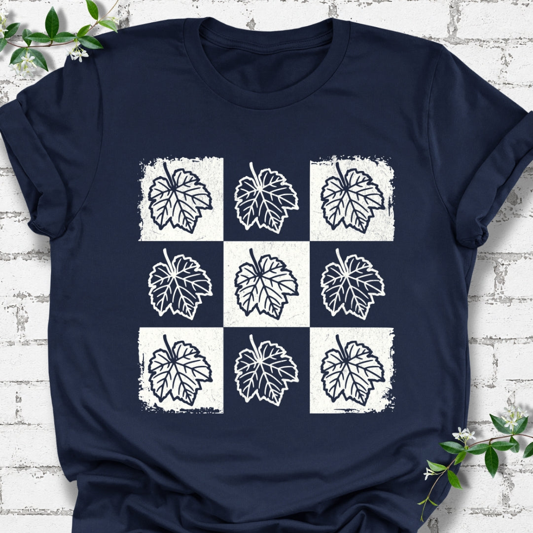 Grape Leaf Checkerboard Lightweight Tee