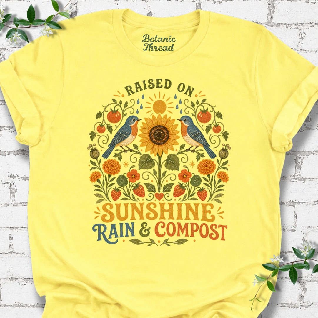 Raised On Sunshine, Rain & Compost Lightweight Tee