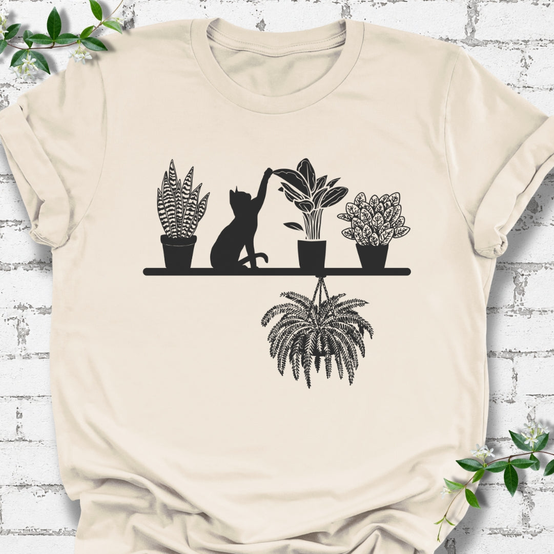 Plant Shelf With Cat Lightweight Tee