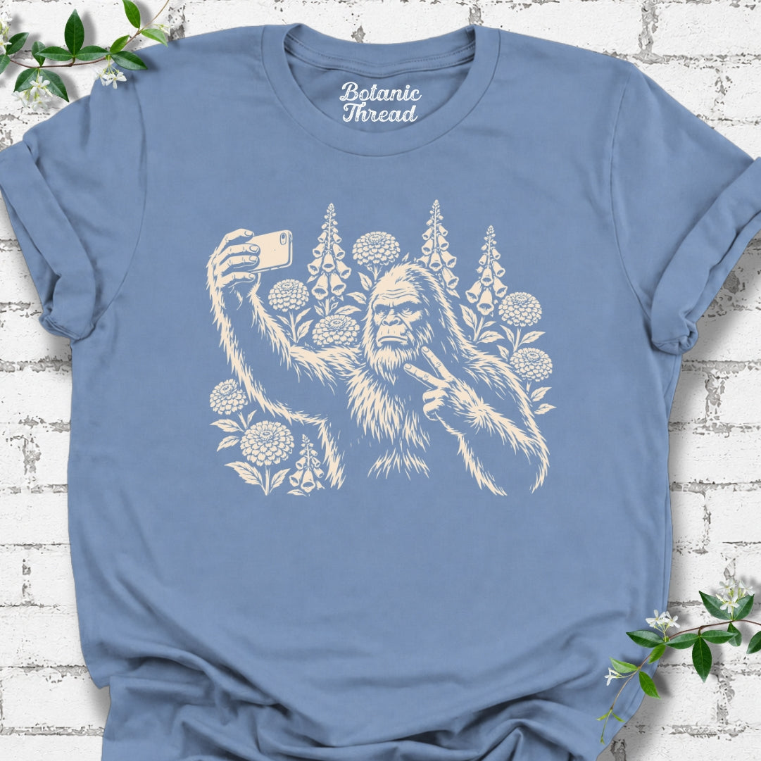 Bigfoot Garden Selfie Lightweight Tee