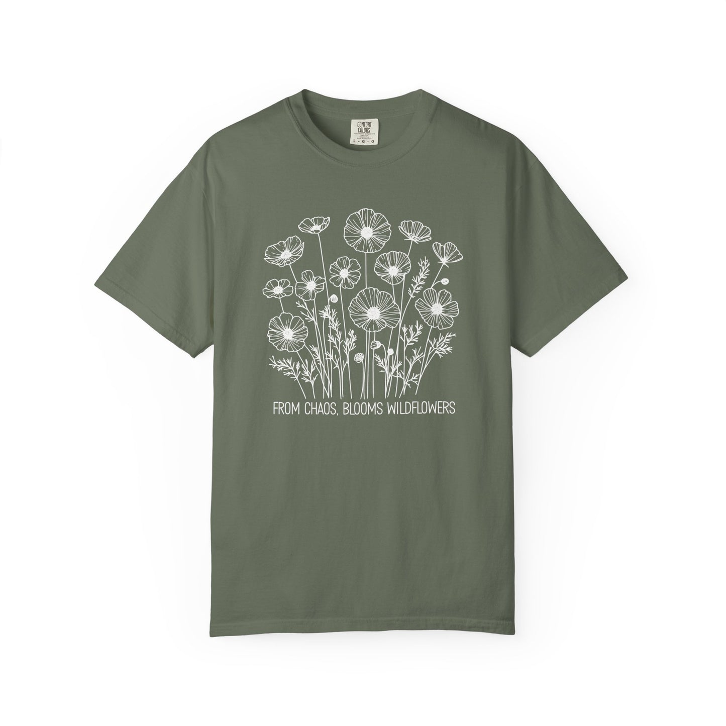 From Chaos, Blooms Wildflowers Comfort Colors® Heavyweight T-shirt