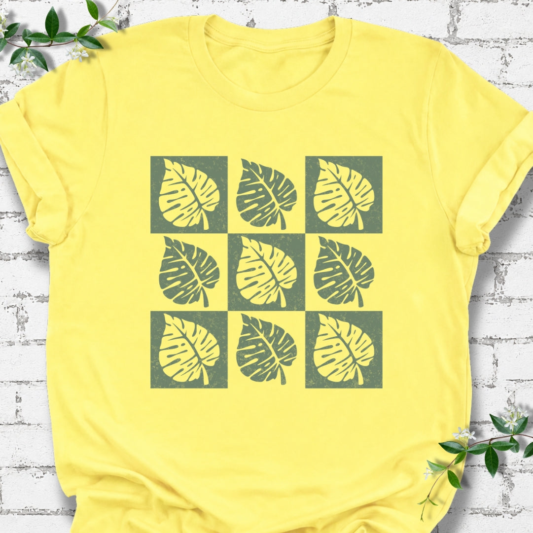 Monstera Checkerboard Lightweight Tee