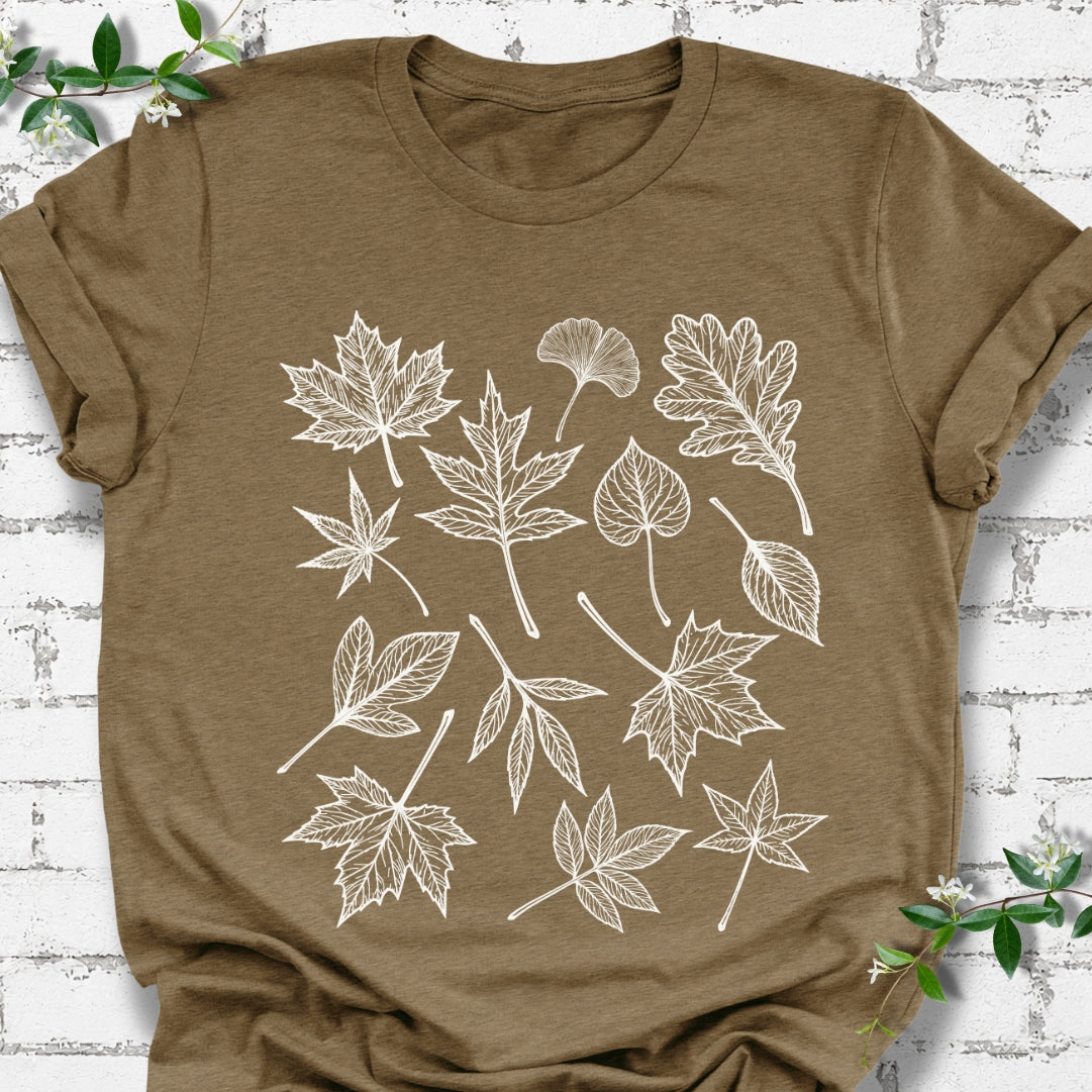 Deciduous Leaf Collage Lightweight Tee
