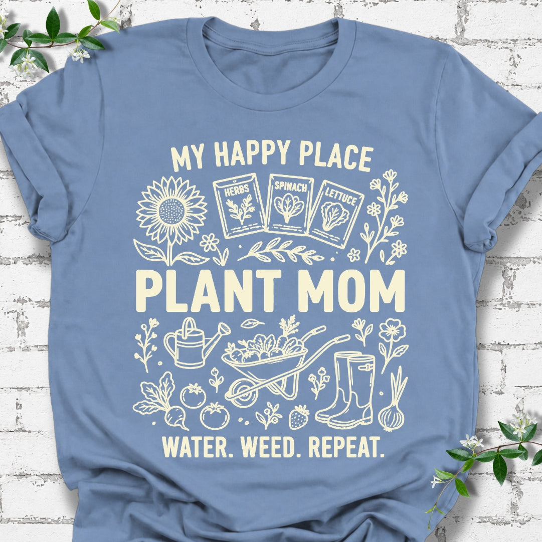 Plant Mom My Happy Place Lightweight Tee