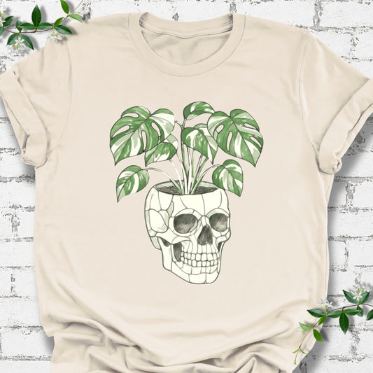 Monstera Skull Pot Lightweight Tee