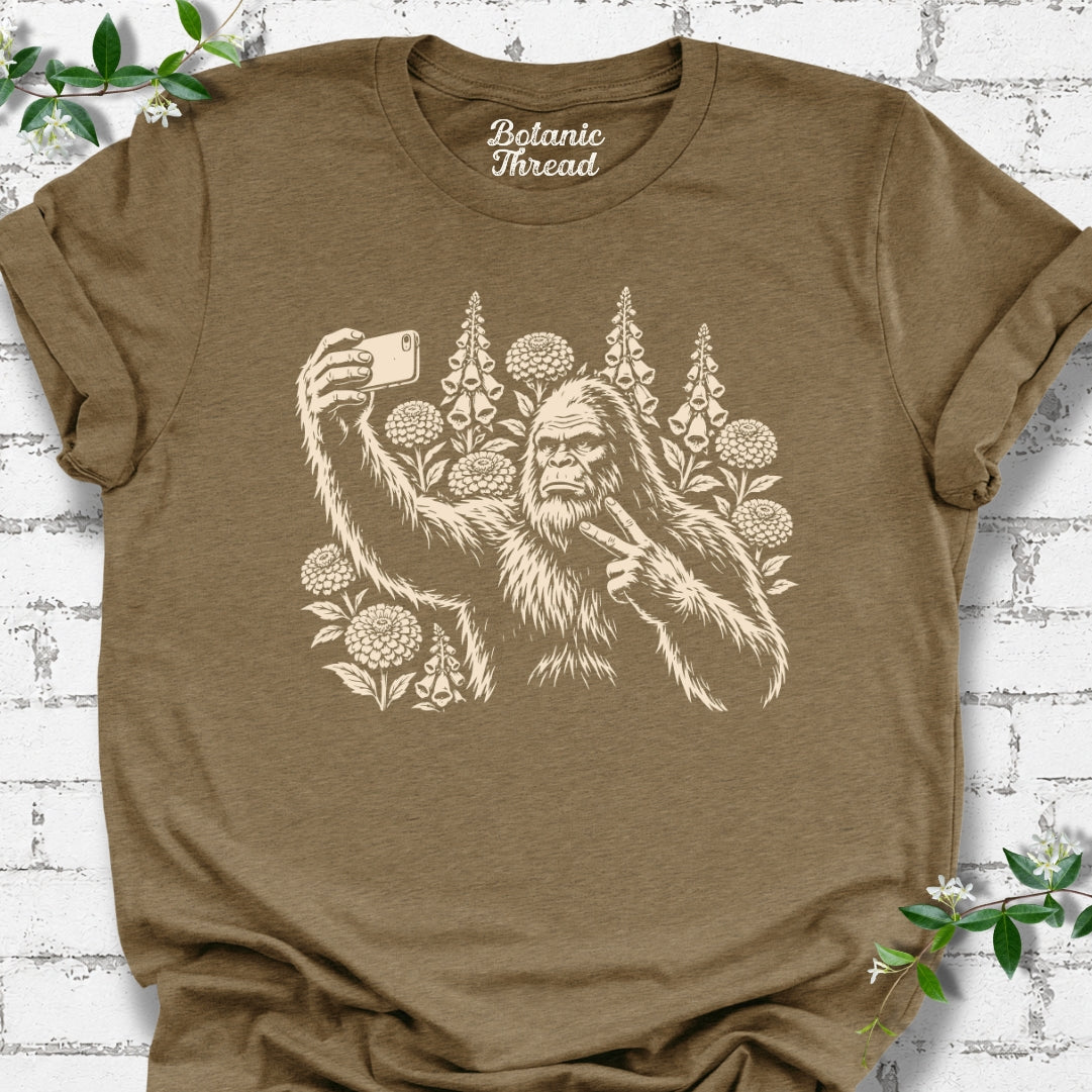 Bigfoot Garden Selfie Lightweight Tee