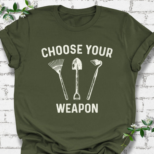 Choose Your Weapon Rake, Shovel And Hoe Lightweight Tee