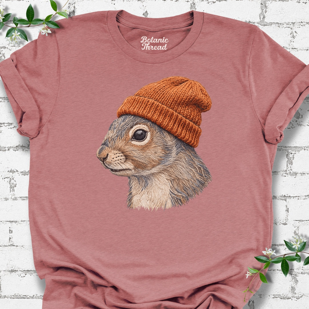 Squirrel With A Beanie T-Shirt