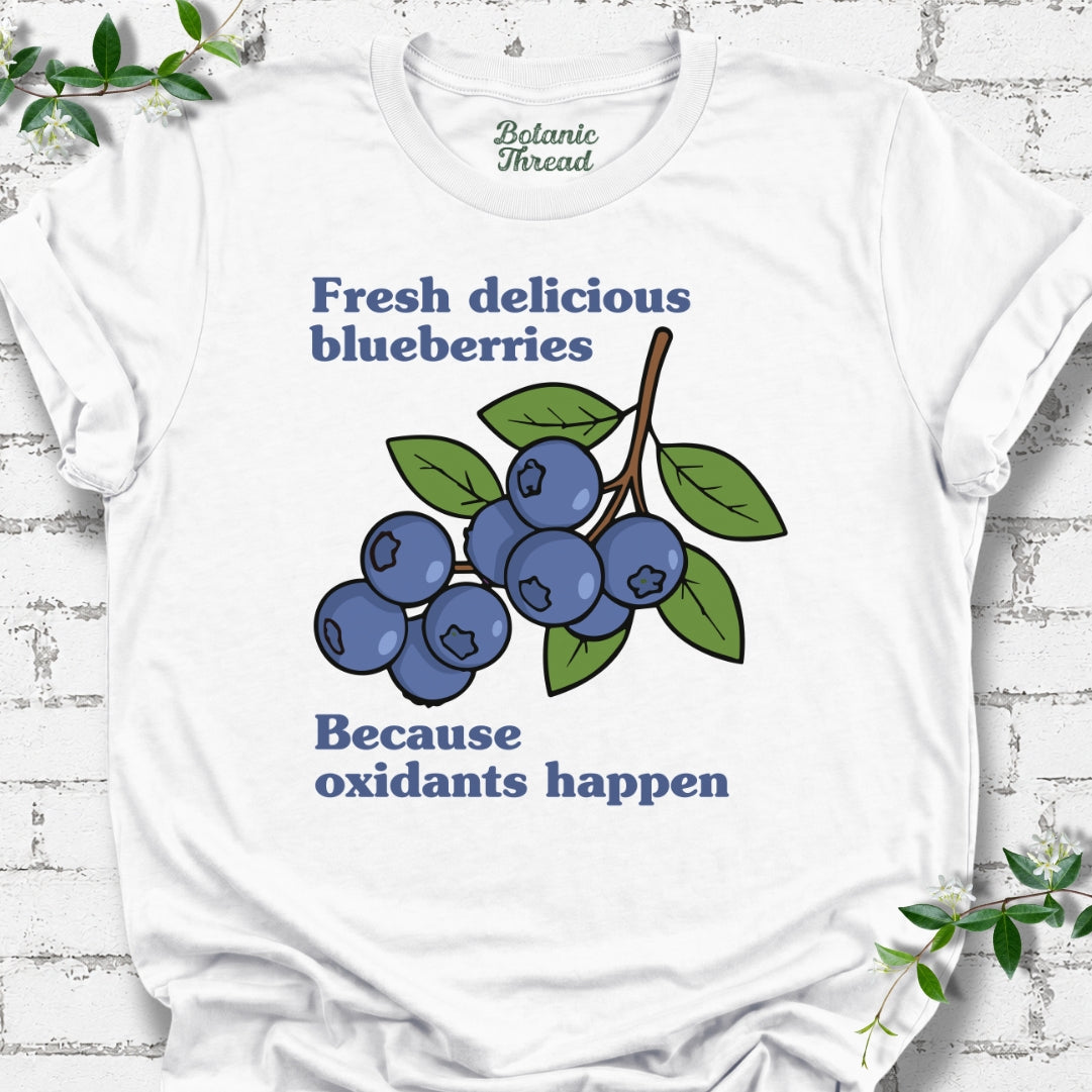 Fresh Delicious Blueberries, Because Oxidants Happen Lightweight Tee