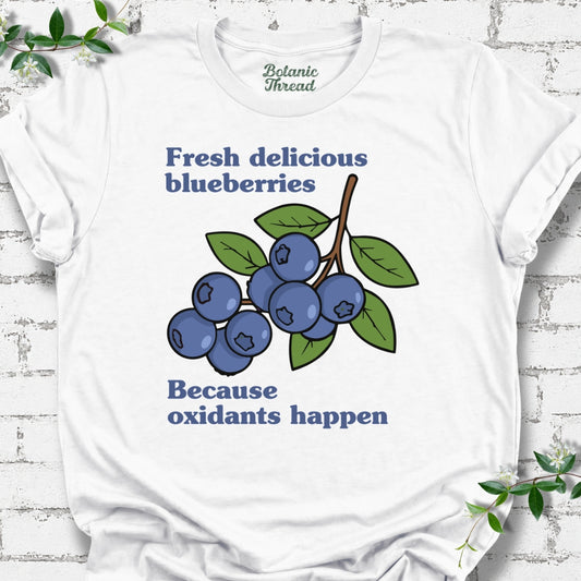 Fresh Delicious Blueberries, Because Oxidants Happen Lightweight Tee