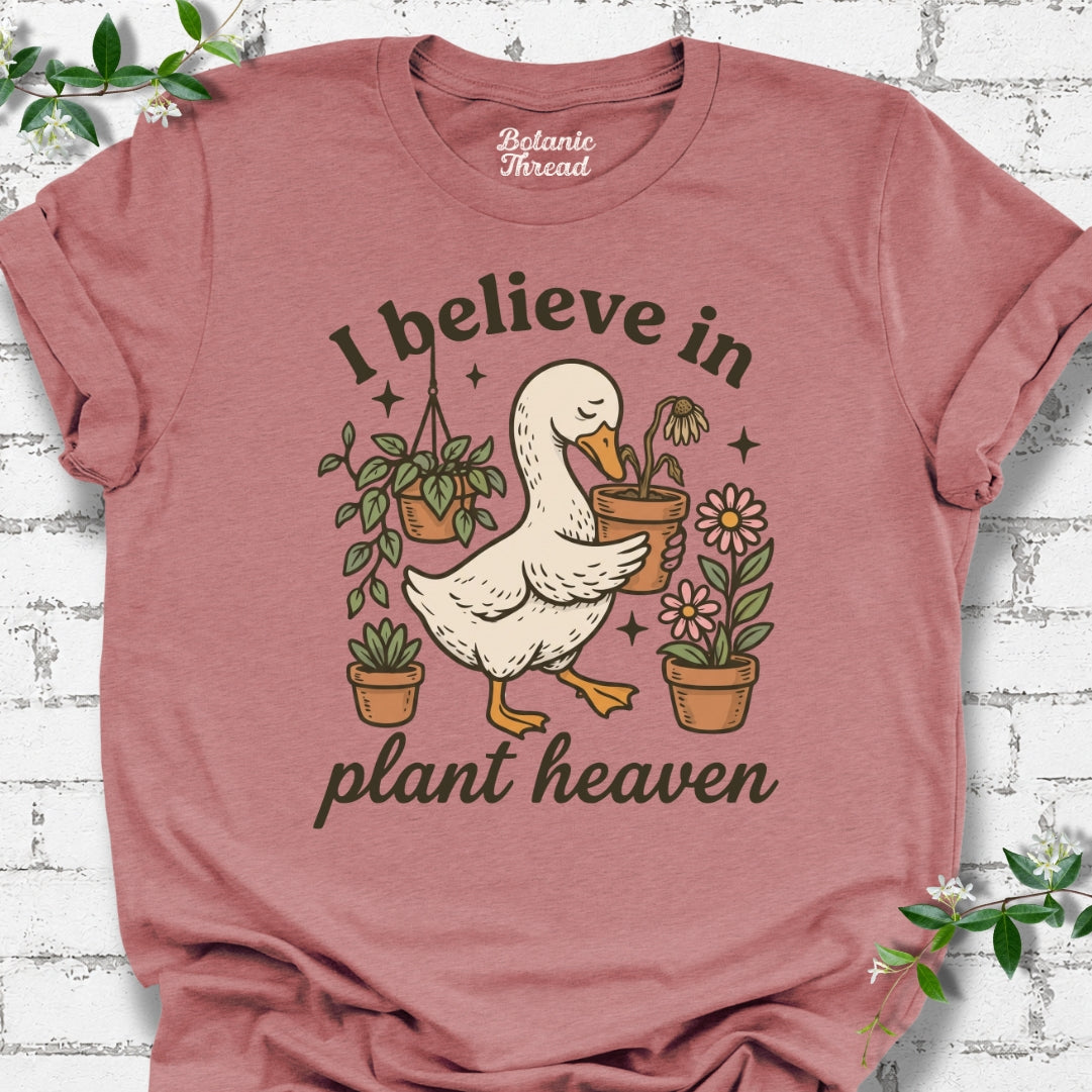 I Believe In Plant Heaven Duck T-Shirt