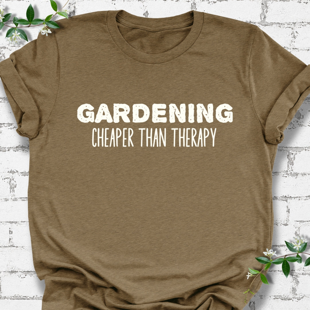 Gardening Cheaper Than Therapy Lightweight Tee