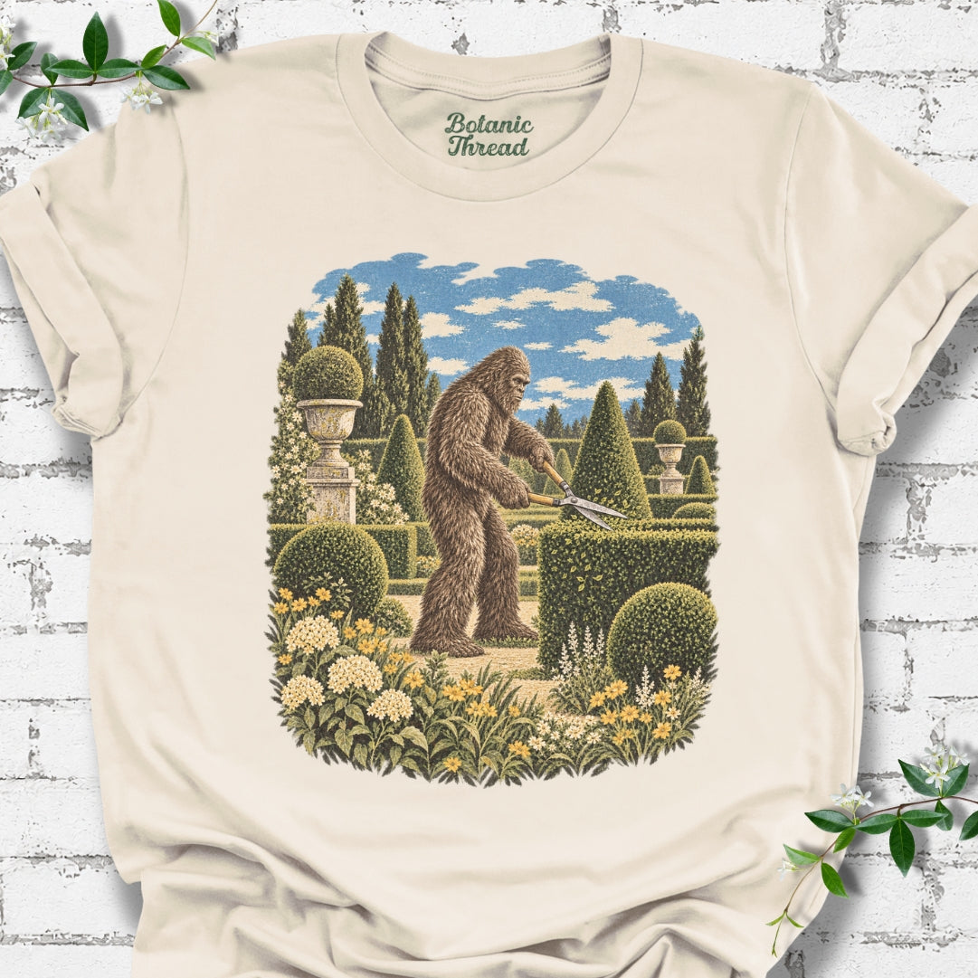 Bigfoot Trimming Shrubs T-Shirt