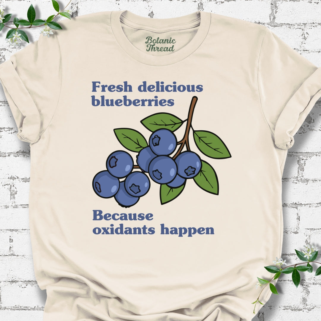 Fresh Delicious Blueberries, Because Oxidants Happen Lightweight Tee