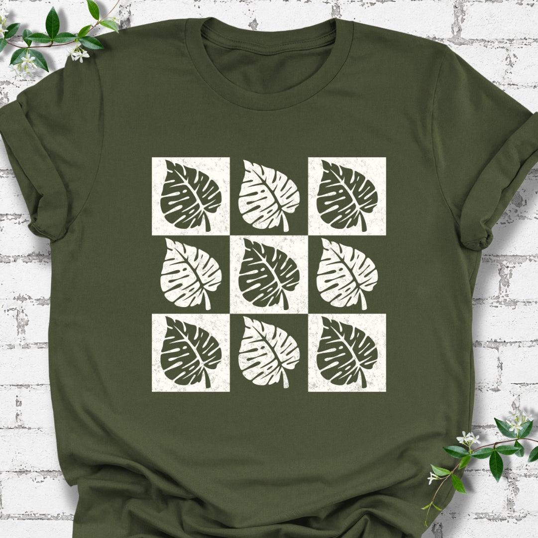 Monstera Checkerboard Lightweight Tee