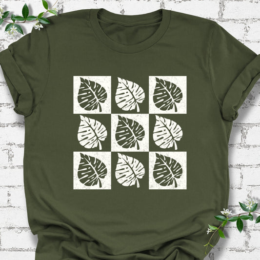 Monstera Checkerboard Lightweight Tee