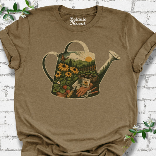 Watering Can Art Lightweight Tee