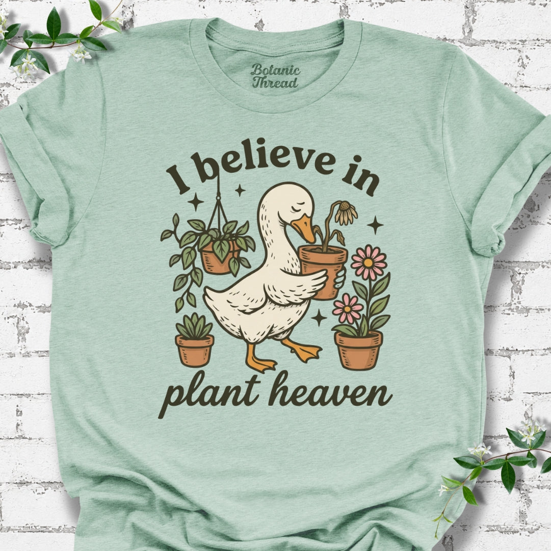 I Believe In Plant Heaven Duck T-Shirt