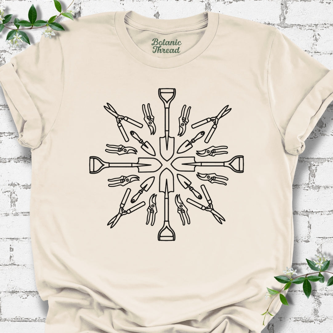 Garden Tool Mandala T-Shirt