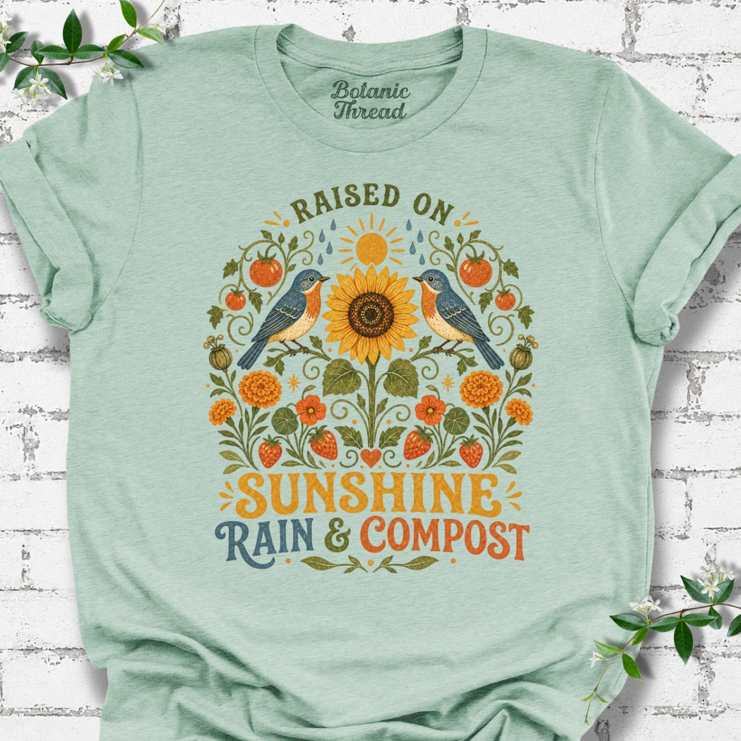 Raised On Sunshine, Rain & Compost Lightweight Tee