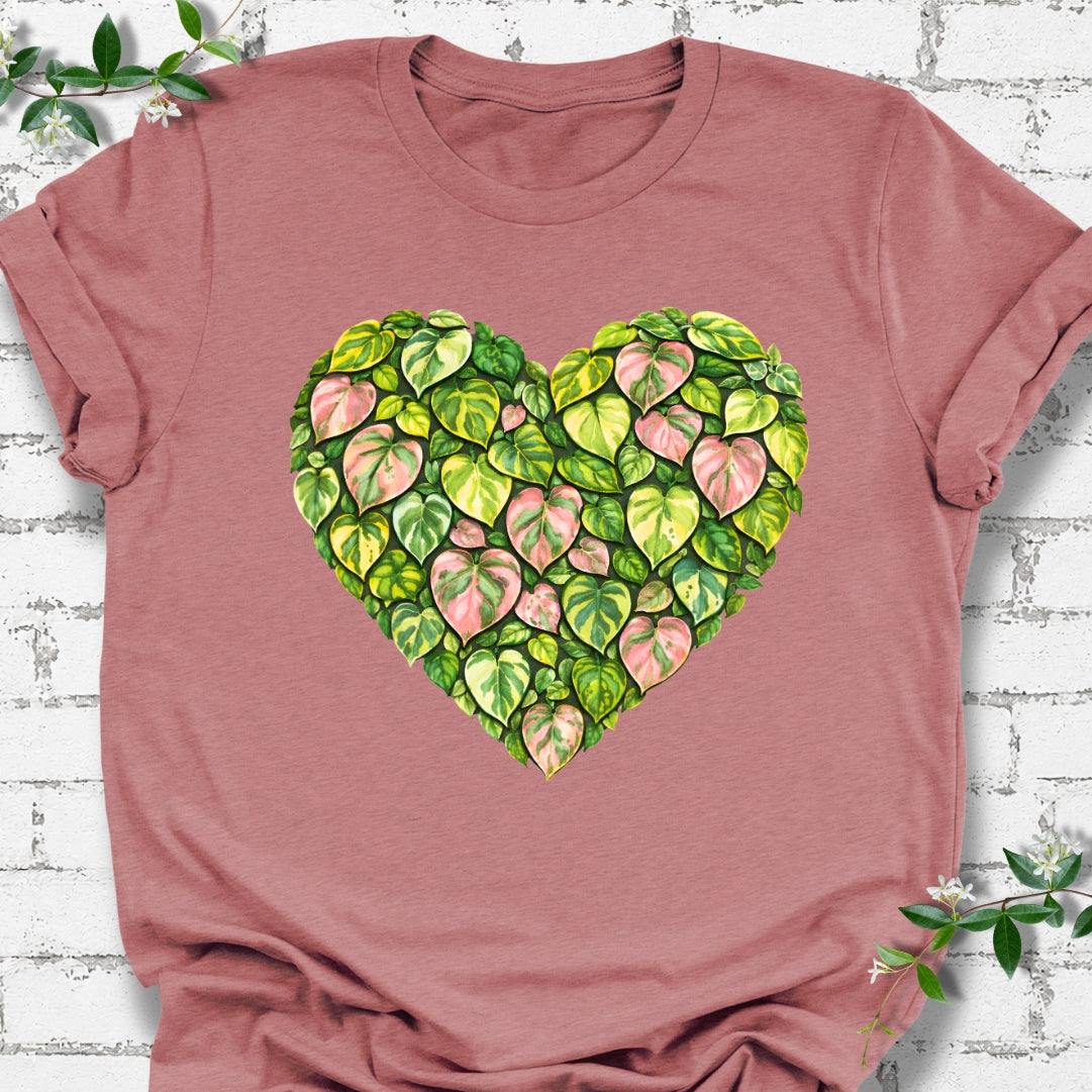 Heart Of Philodendron And Pothos Lightweight Tee