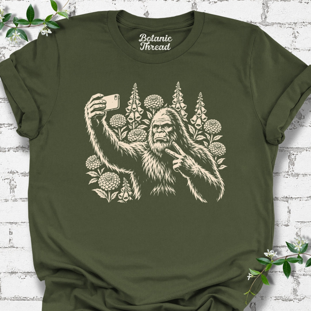 Bigfoot Garden Selfie Lightweight Tee