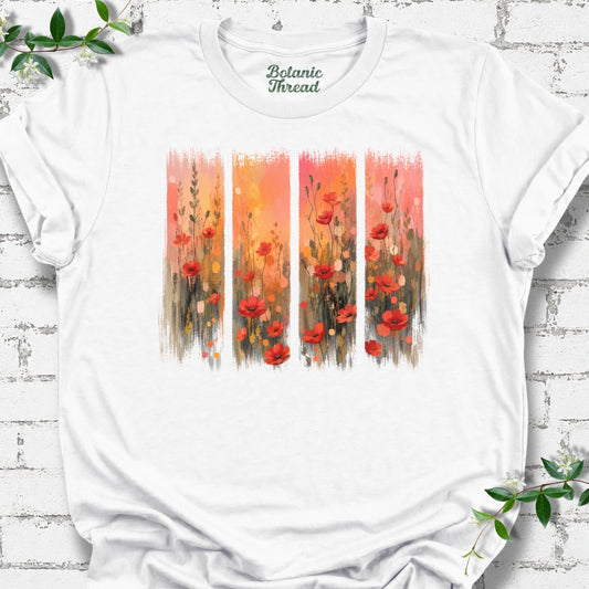 Field Of Poppies Paintbrush Strokes Lightweight Tee