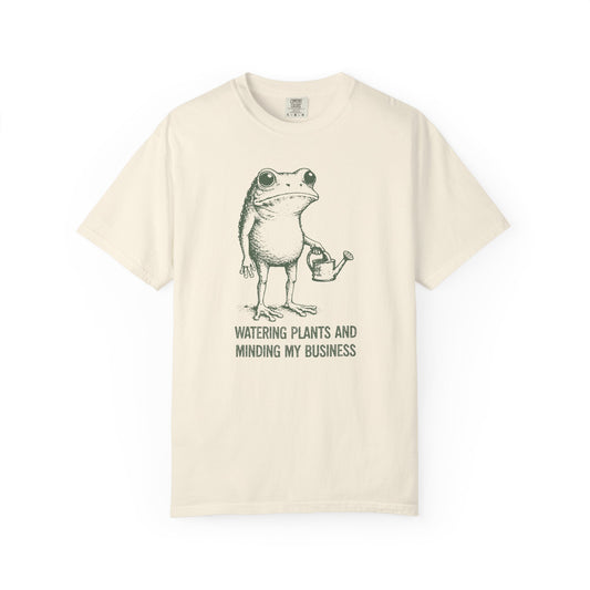 Watering Plants And Minding My Business Comfort Colors® Heavyweight T-shirt