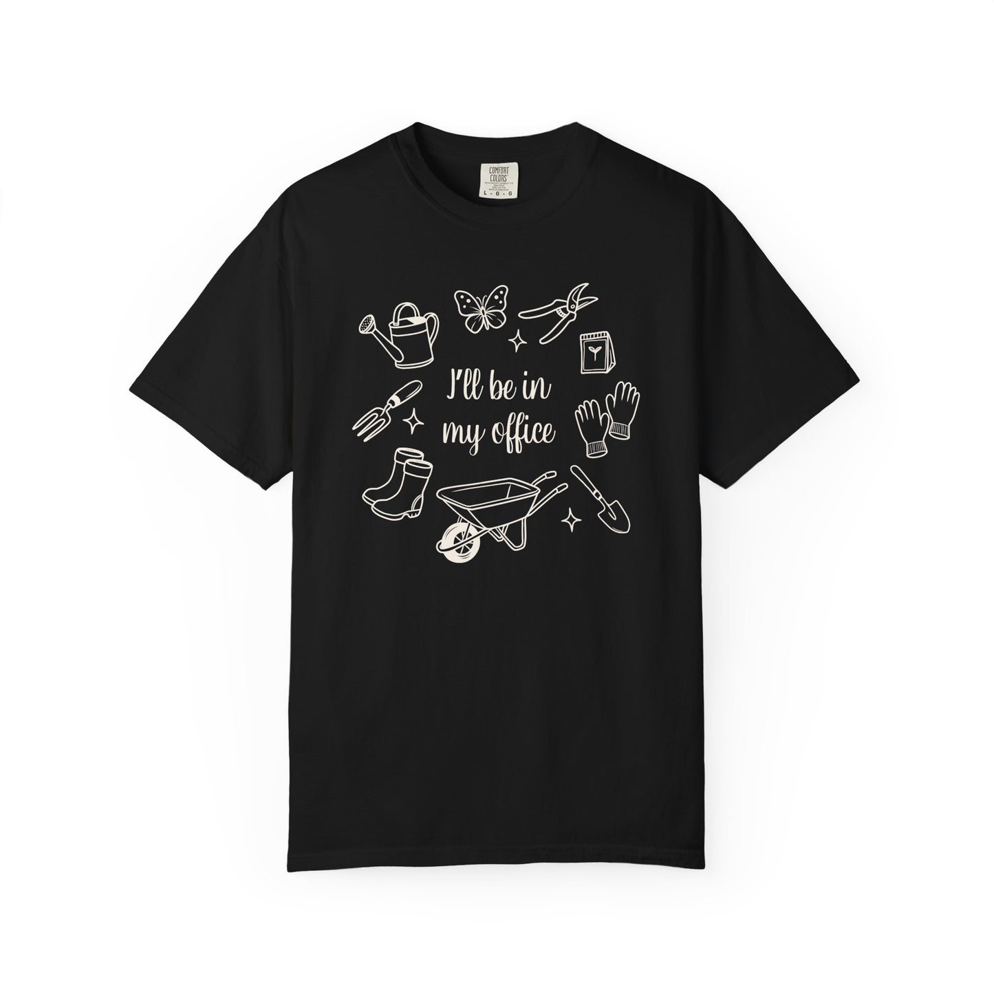 I'll Be In My Office Line Art Comfort Colors® Heavyweight T-shirt