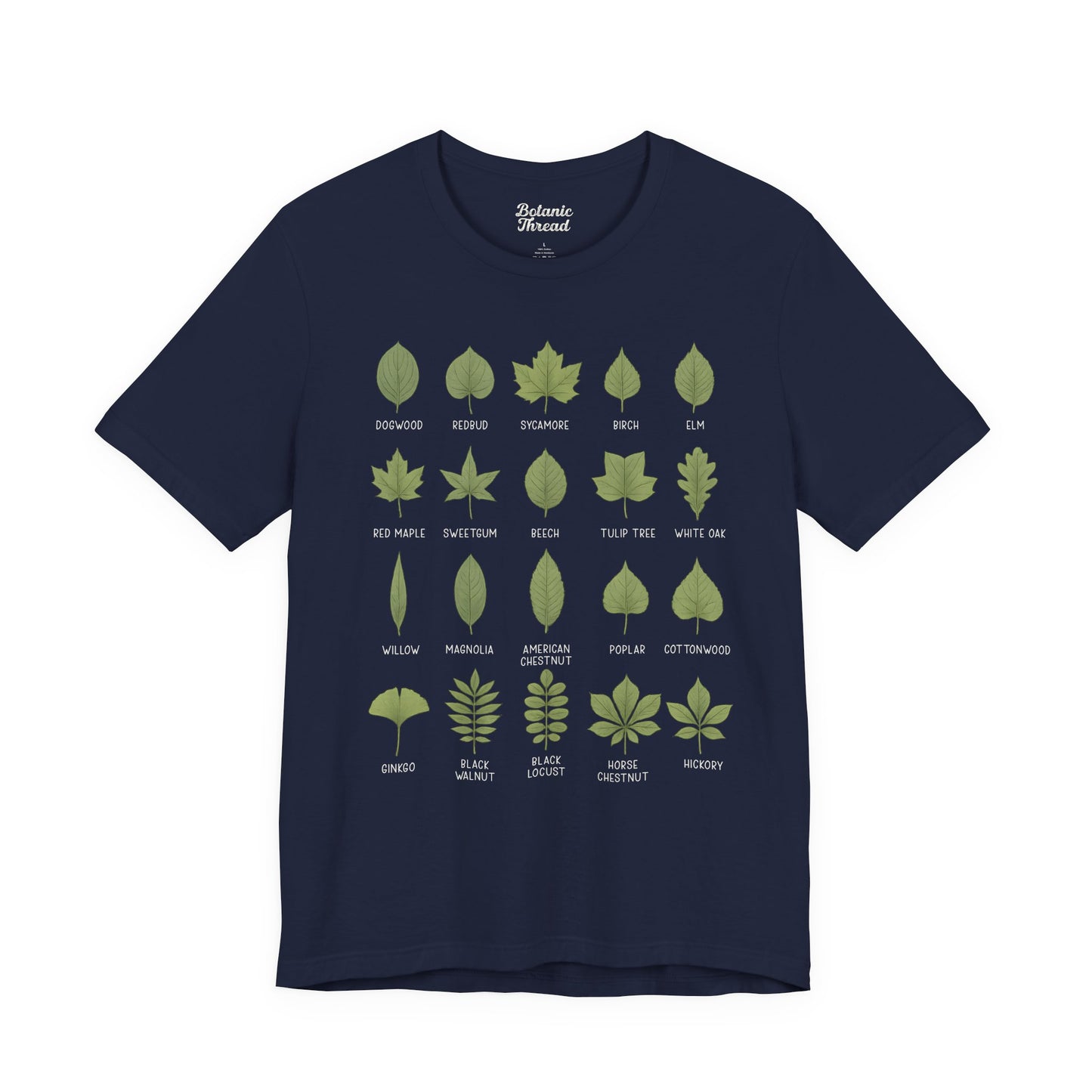 Deciduous Leaf Names Lightweight Tee