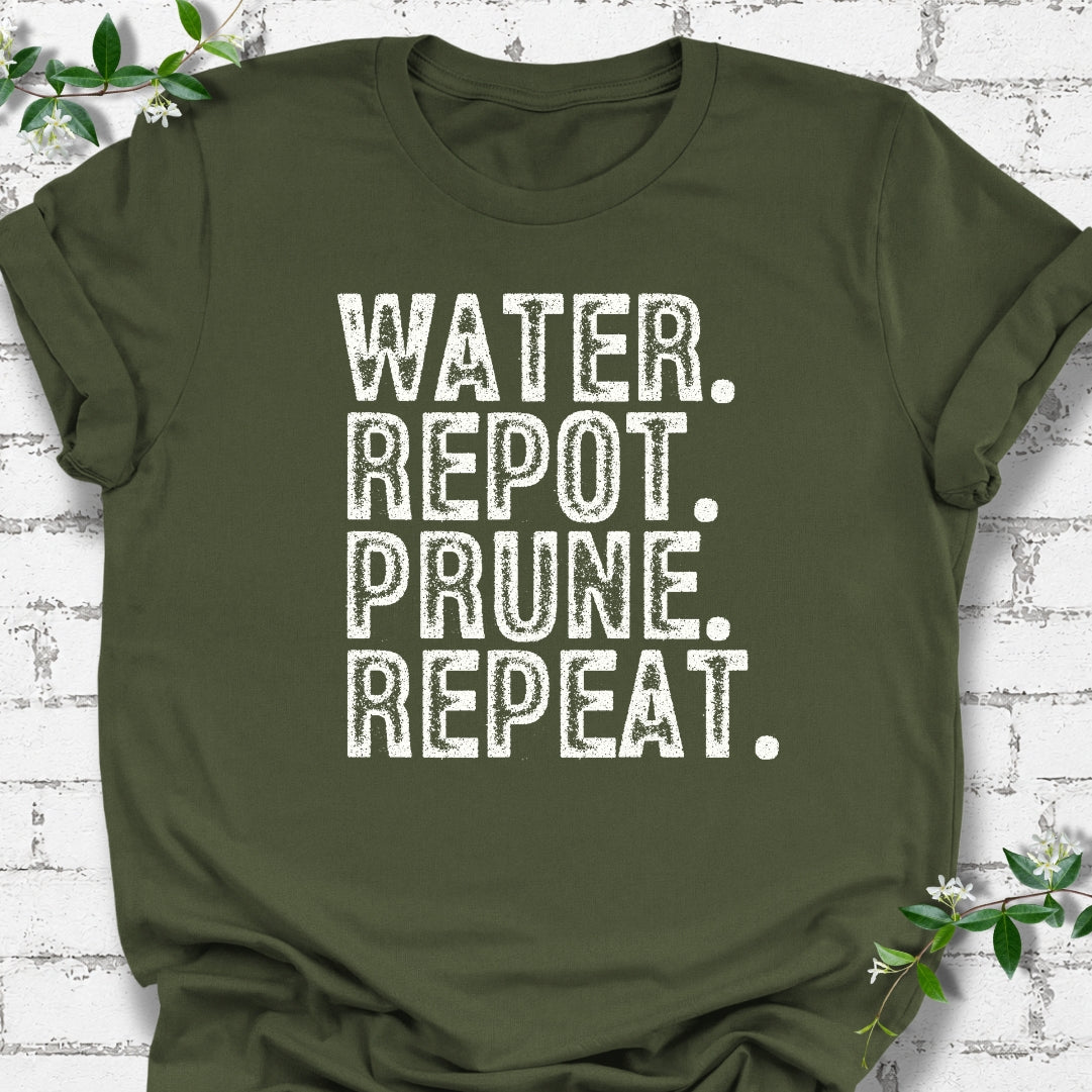 Water. Repot. Prune. Repeat.  Lightweight Tee
