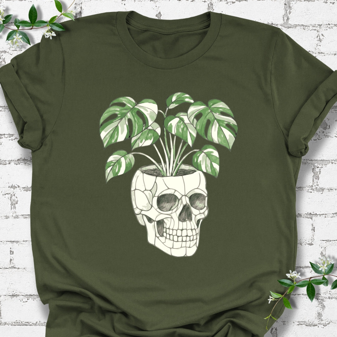 Monstera Skull Pot Lightweight Tee