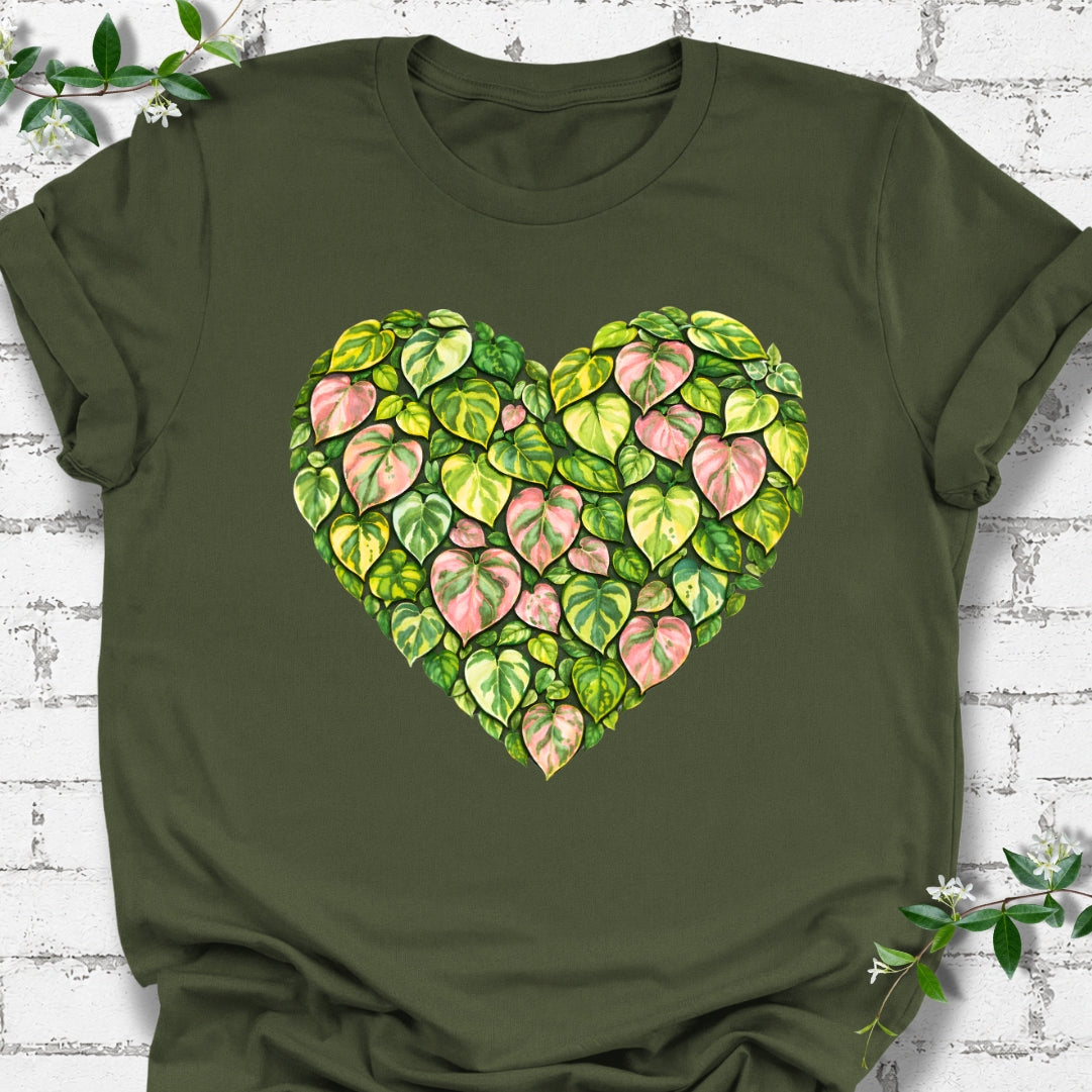 Heart Of Philodendron And Pothos Lightweight Tee