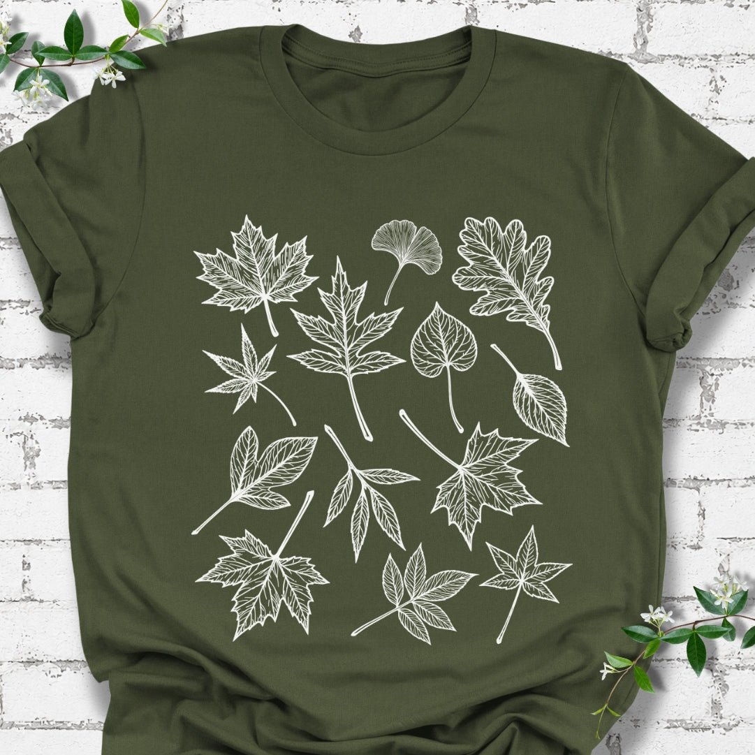 Deciduous Leaf Collage Lightweight Tee