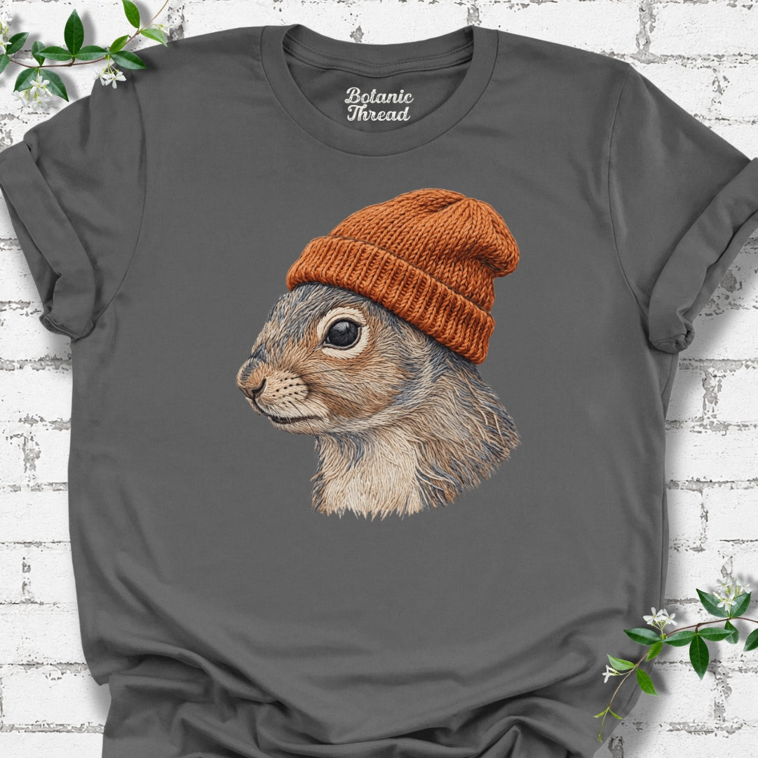 Squirrel With A Beanie T-Shirt