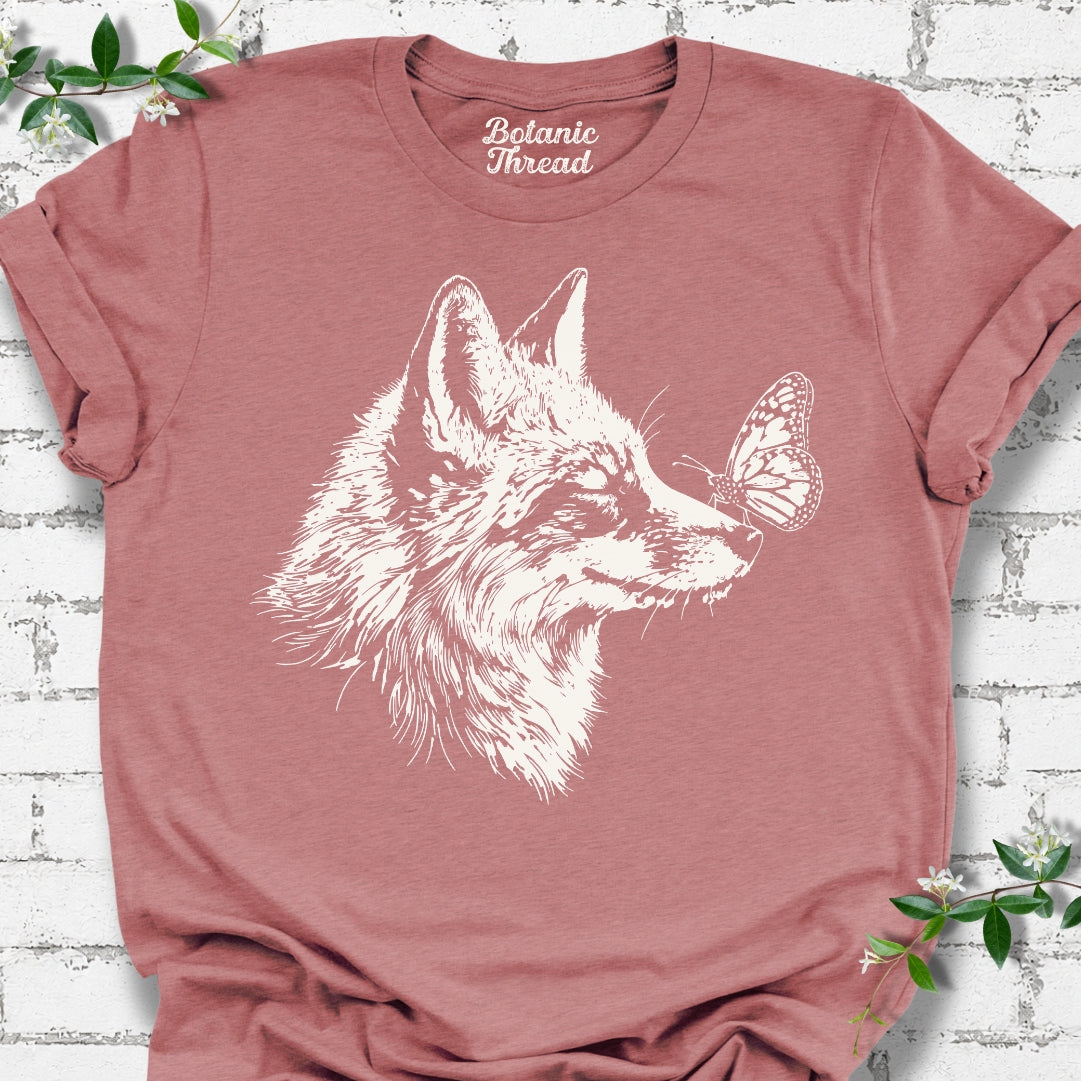 Fox With Butterfly Lightweight Tee