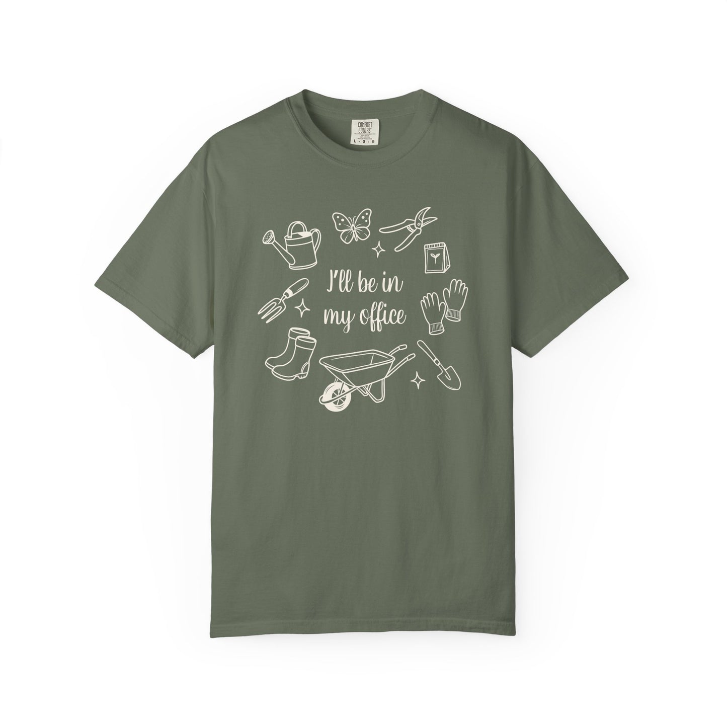 I'll Be In My Office Line Art Comfort Colors® Heavyweight T-shirt