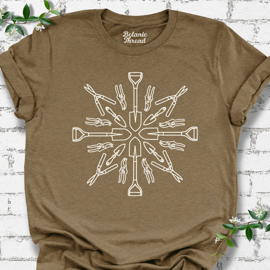 Garden Tool Mandala T-Shirt