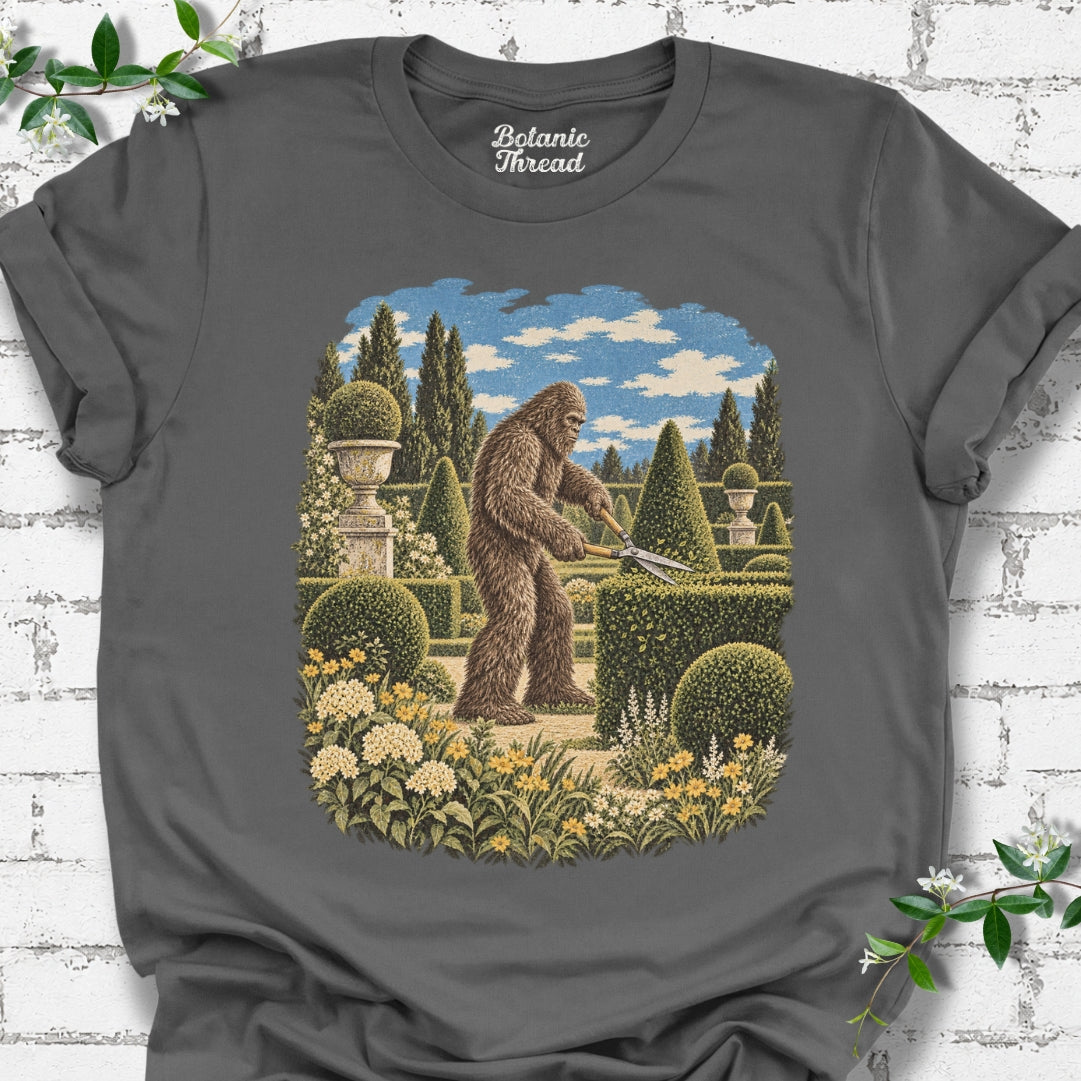 Bigfoot Trimming Shrubs T-Shirt
