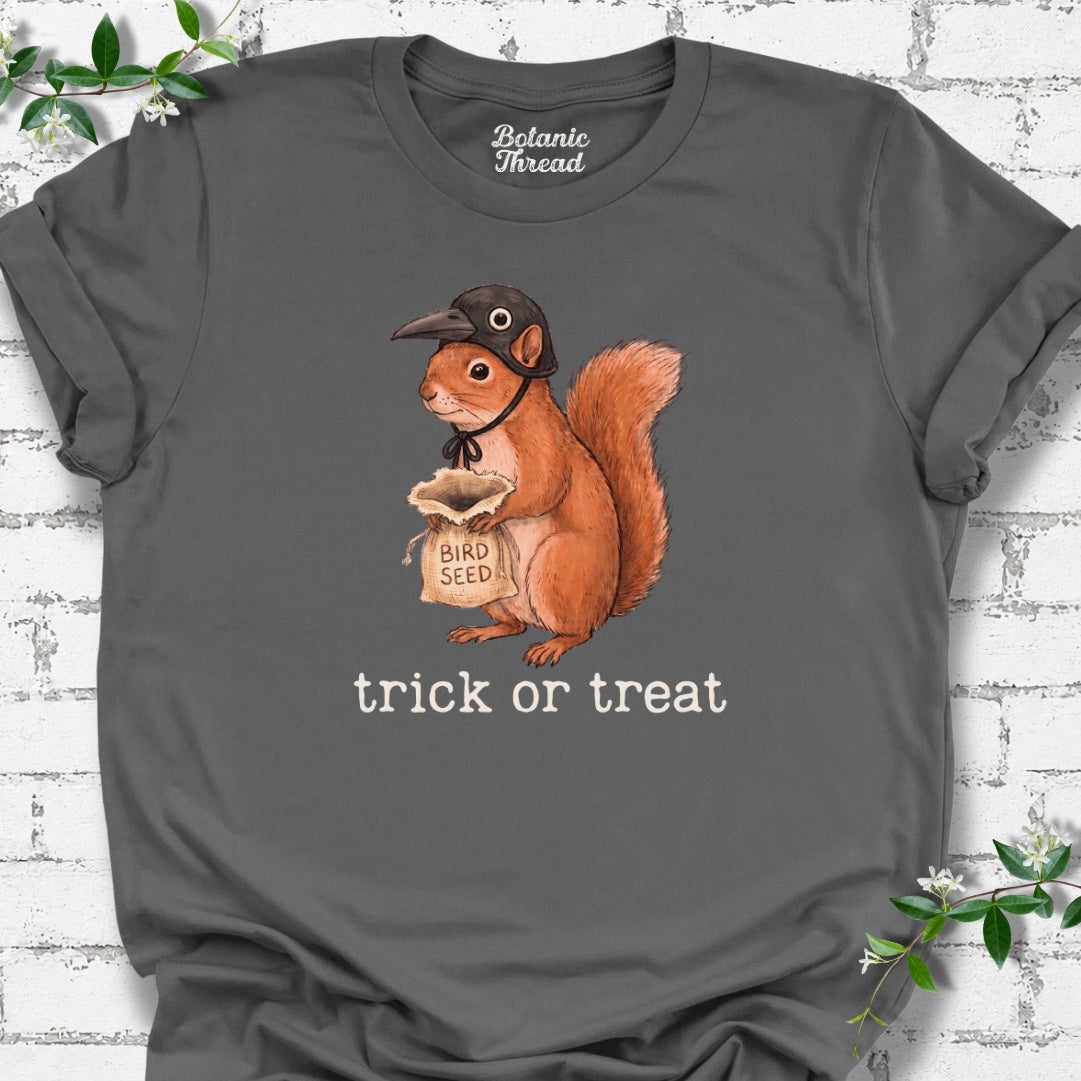 Trick Or Treat Squirrel In Bird Costume T-Shirt