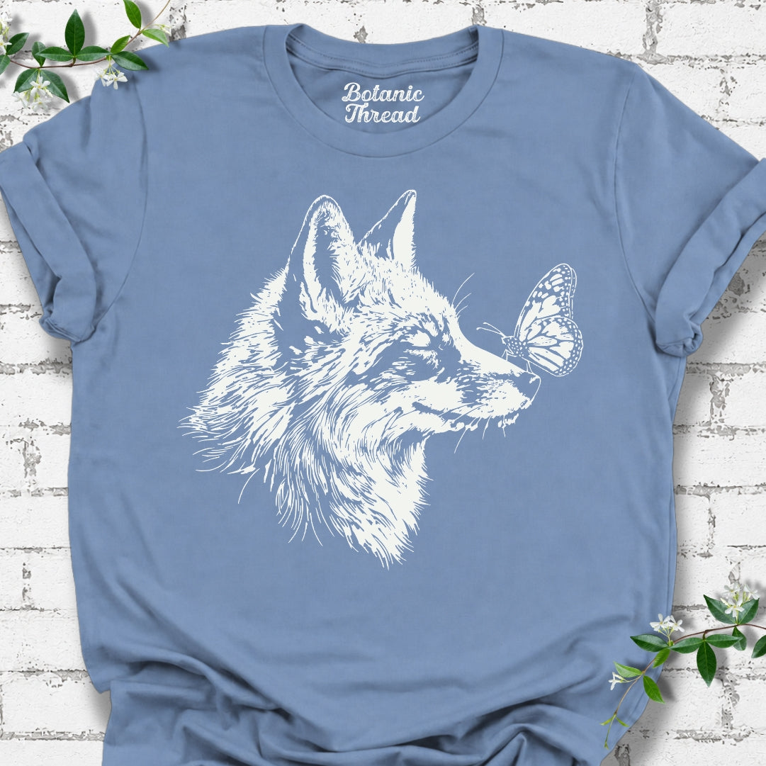 Fox With Butterfly Lightweight Tee