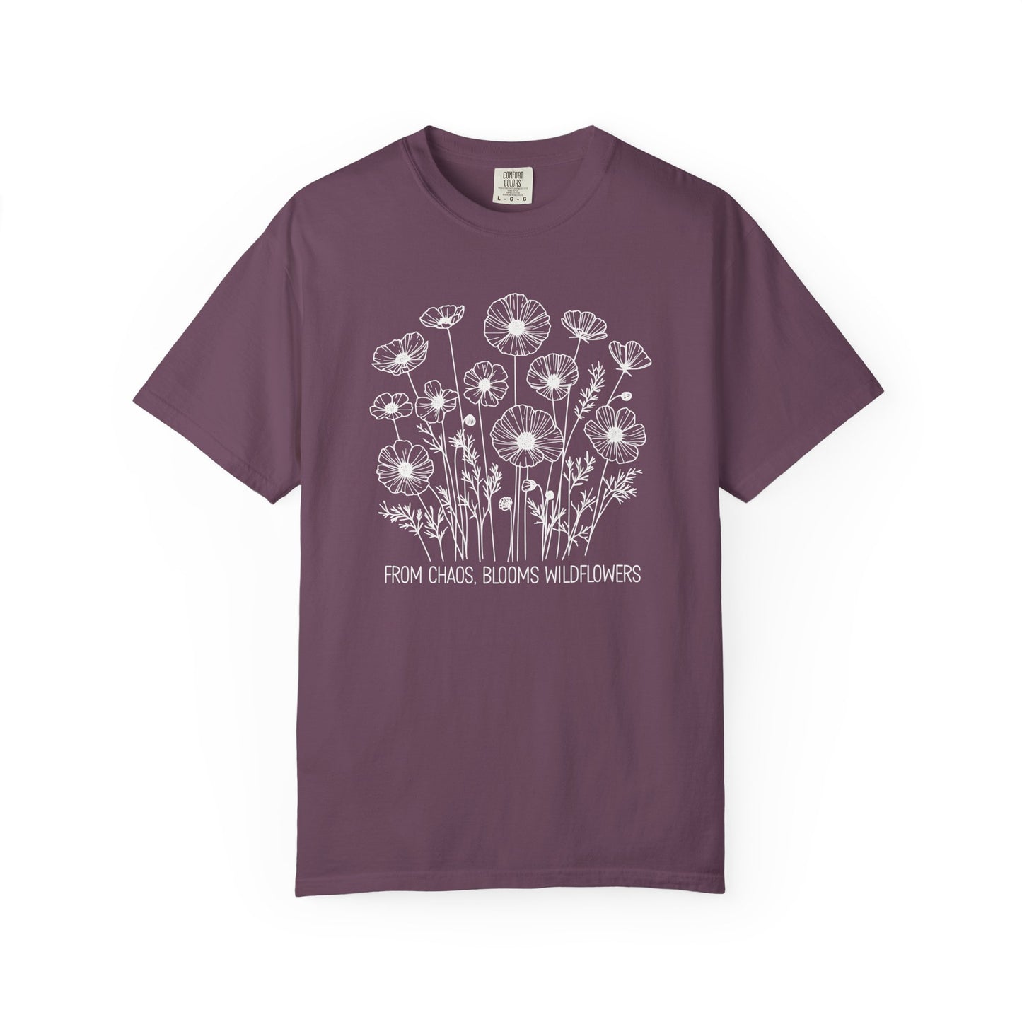 From Chaos, Blooms Wildflowers Comfort Colors® Heavyweight T-shirt
