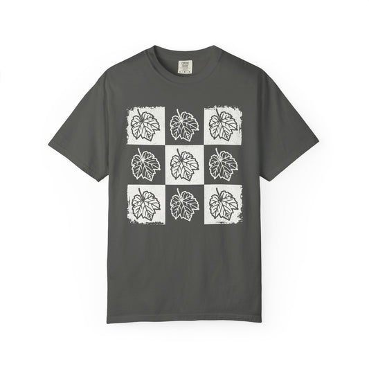 Grape Leaf Checkerboard Comfort Colors® Heavyweight T-shirt