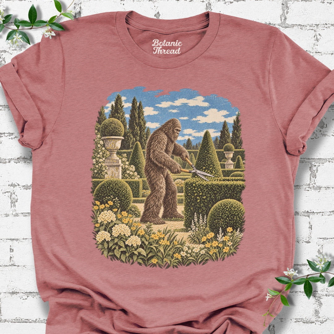Bigfoot Trimming Shrubs T-Shirt