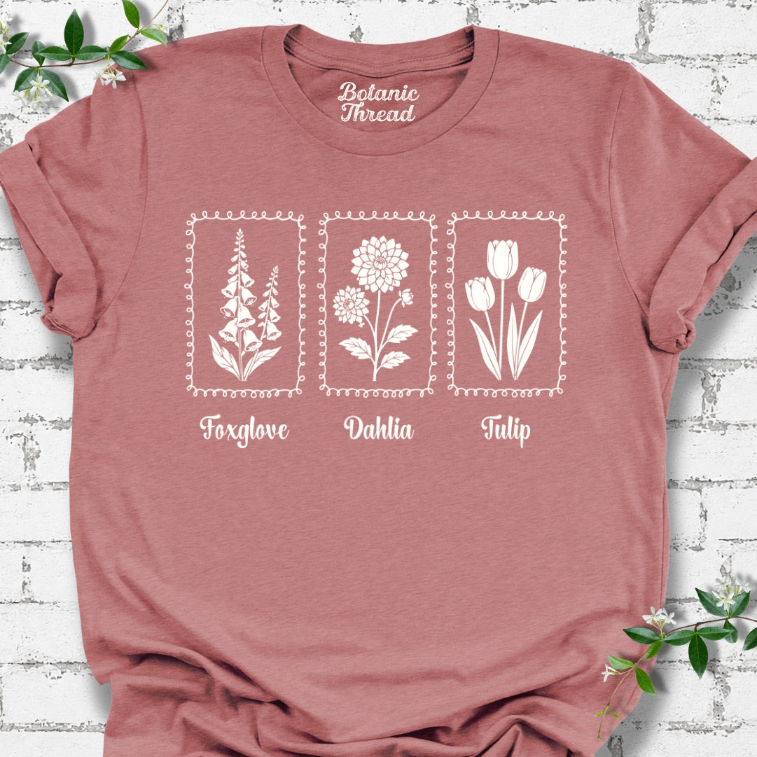 Foxglove, Dahlia, Tulip, Subtle FDT Lightweight Tee